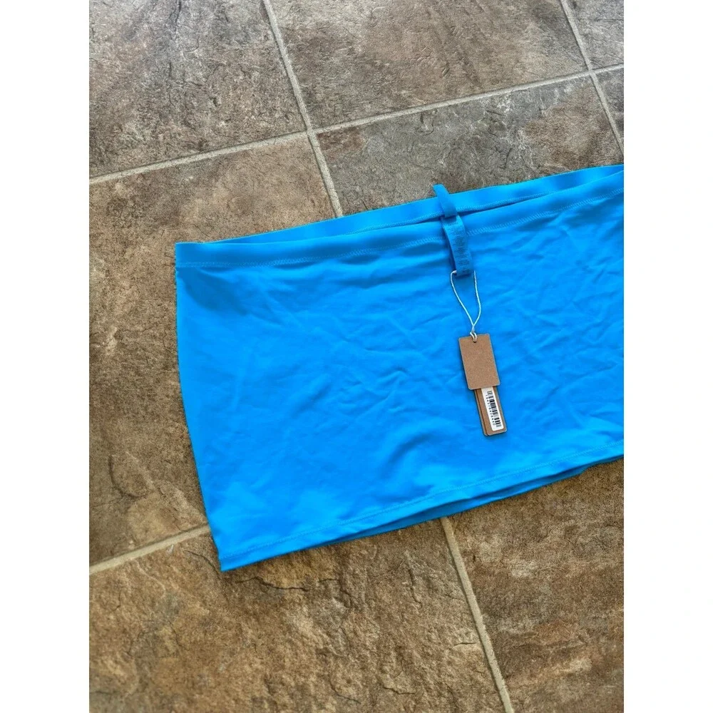 Skims Recycled Swim Micro Mini Skirt Turquoise Size XL